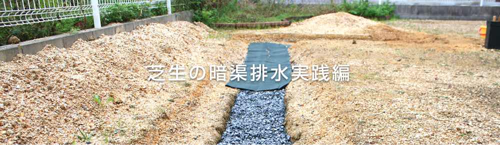 芝生の暗渠排水実践編